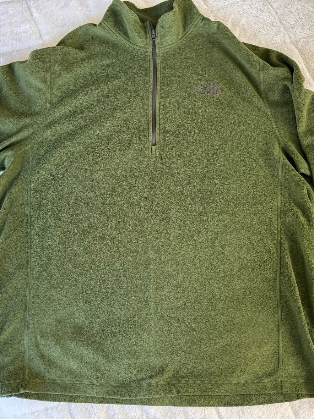The North Face Moss Green 1/4 Zip Fleece Jacket